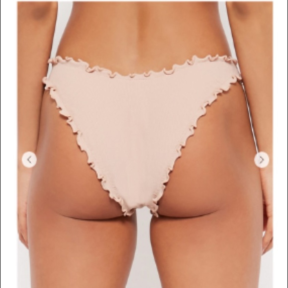 Ribbed-edge bikini in baby pink - Picture 4 of 7